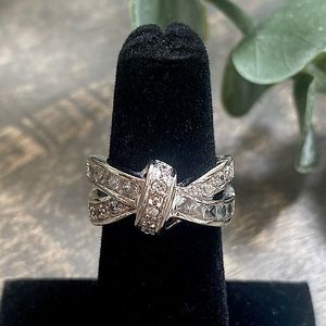 Sterling Silver Cubic Zirconia Bow Ring